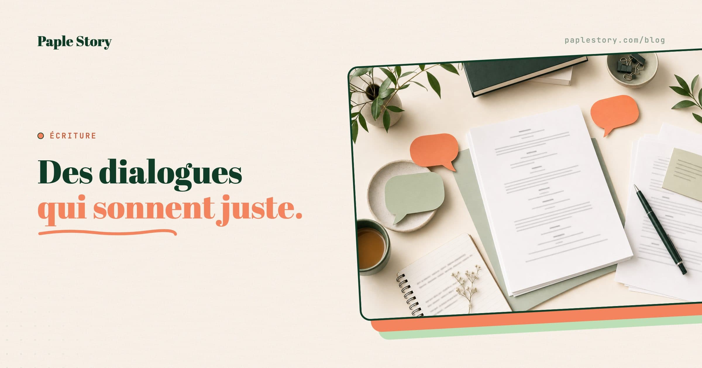 Écrire des dialogues qui sonnent juste (sans sur-écrire)